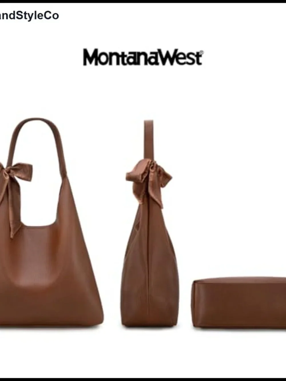 Slouchy Hobo Bag with Scarf Faux Leather Shoulder Purse Women